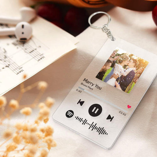 Custom Spotify Keychain - Scannable Spotify Music Code Plaque Artwork